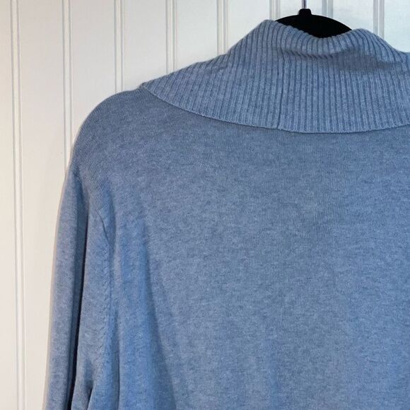Jeanne Pierre Sweater Women’s XLarge Blue Crowl Neck Front Pockets Cabin Core - Picture 7 of 10